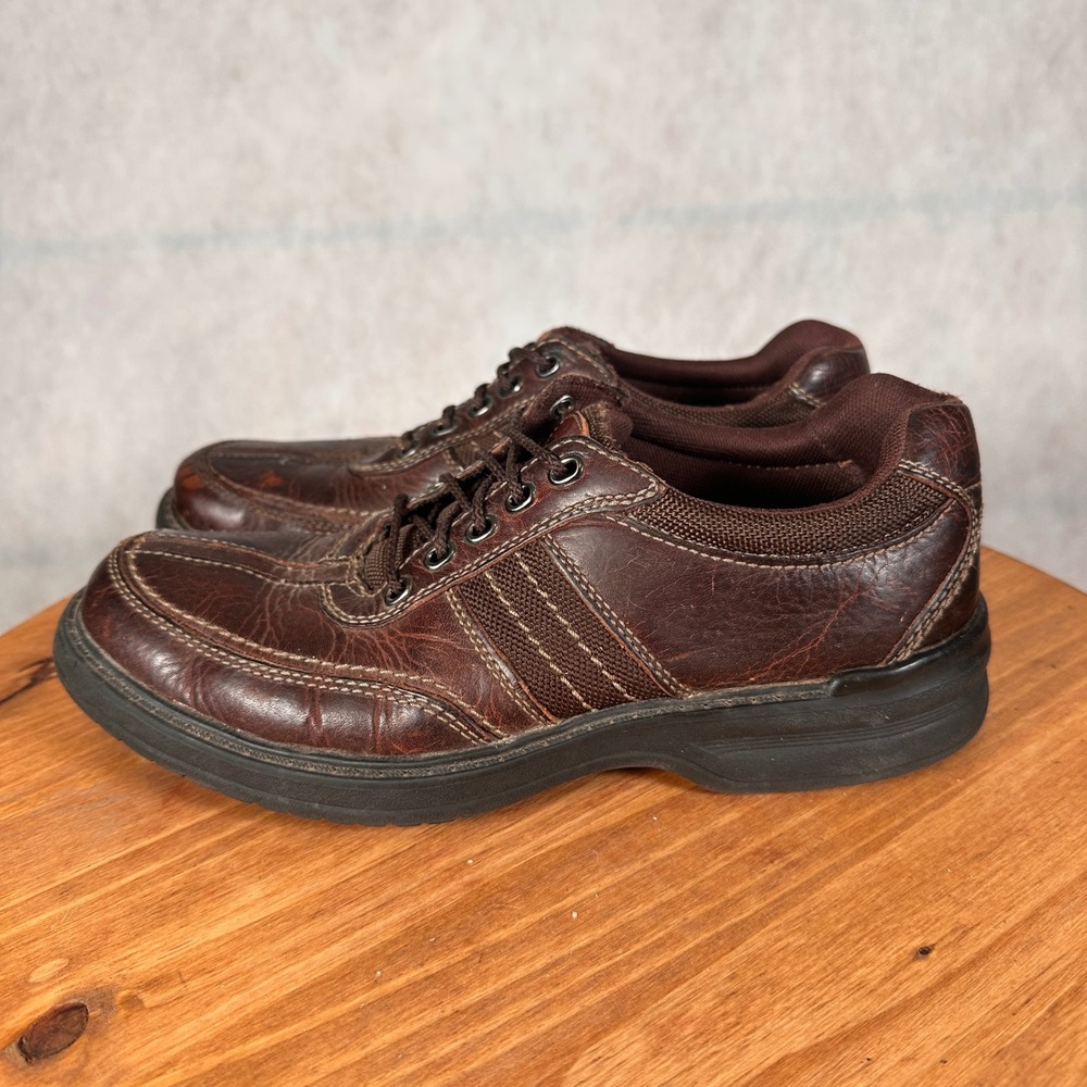 Clarks Collection Shoes Mens 7.5 Brown Leather Lace Up Casual Good 13287 - Picture 9 of 15